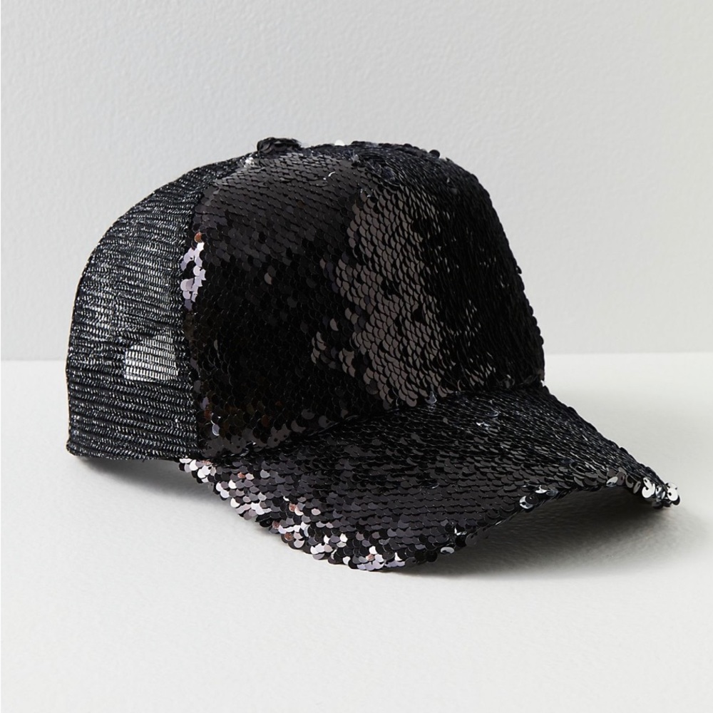 Free People Sequin Trucker Hat - Brand New